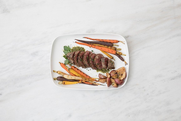 Gourmet Essentials Serving Tray-Medium Plating_Overhead